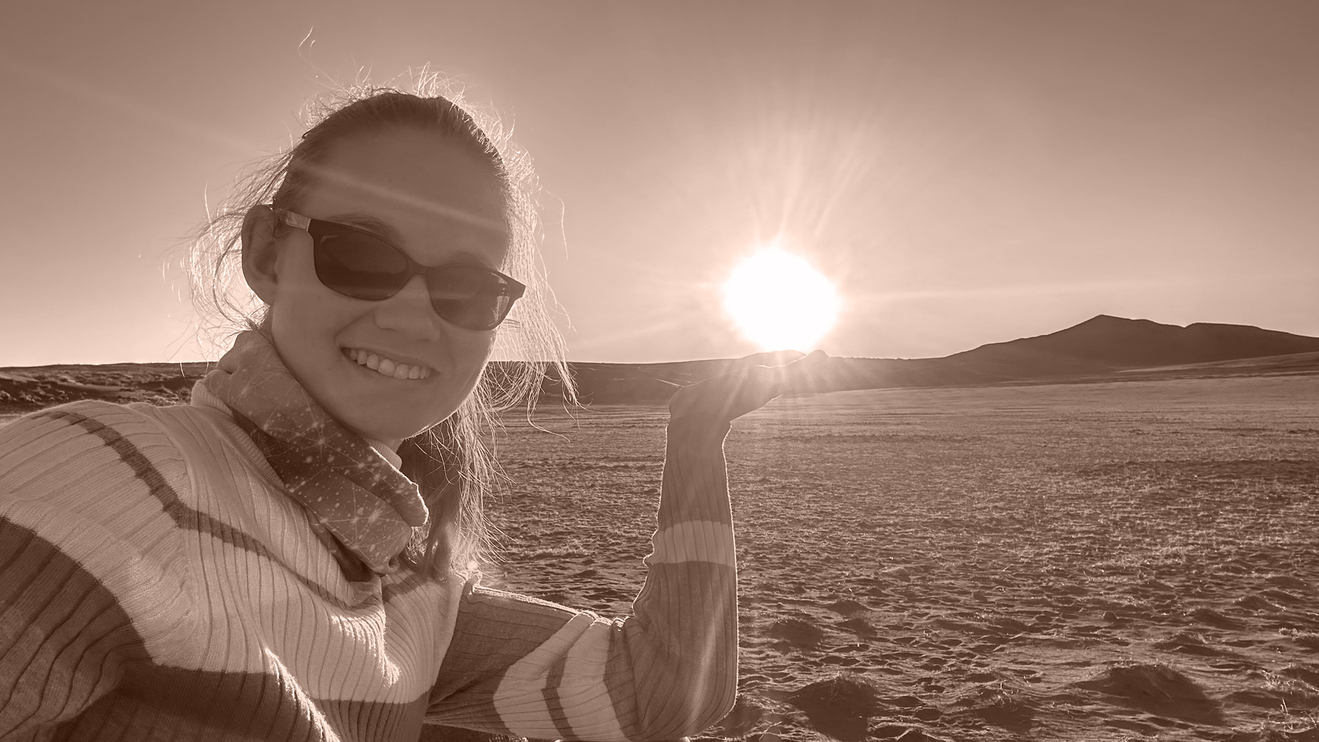 Altia capturing the sunset